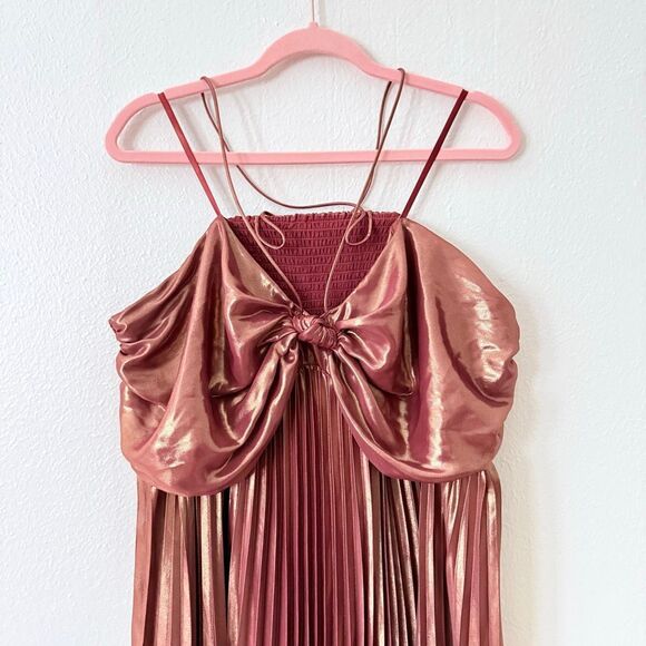 Anthropologie Plissé Halter Maxi Dress Women's Size 3X - Picture 3 of 11